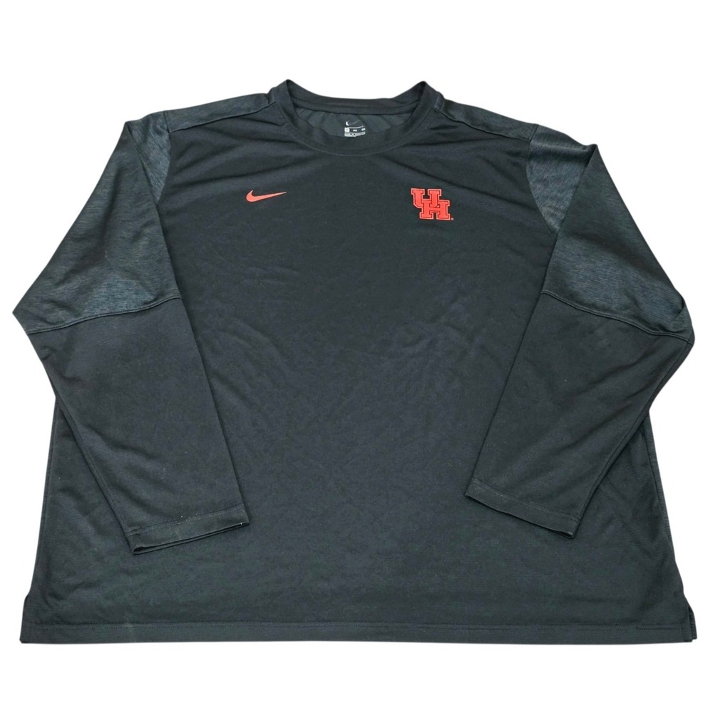 Nike Houston Cougars UH Dri-FIT Pullover Shirt Mens 3XL Black CI4760-014